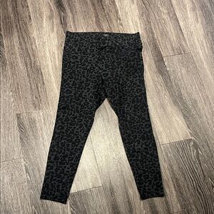 LOFT Black Leopard Print Leggings